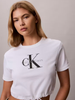 Calvin Klein - Áo Thun Tay Ngắn Nữ Monologo Cropped T-Shirt