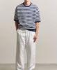 Ralph Lauren - Áo Sweater Nam Striped Short Sleeve Newport Navy/White