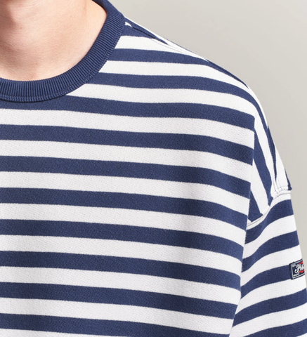 Ralph Lauren - Áo Sweater Nam Striped Short Sleeve Newport Navy/White