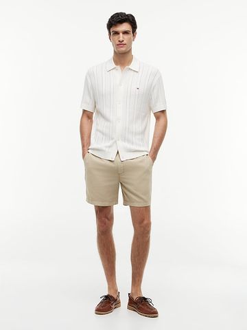 Tommy Hilfiger - Áo Sweater Nam Relaxed Pointelle Short Sleeve Shirt With Linen
