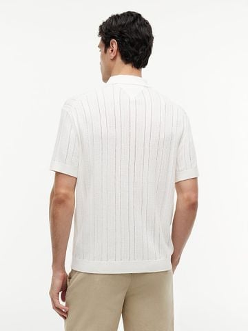 Tommy Hilfiger - Áo Sweater Nam Relaxed Pointelle Short Sleeve Shirt With Linen - 2