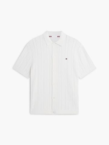 Tommy Hilfiger - Áo Sweater Nam Relaxed Pointelle Short Sleeve Shirt With Linen - 3