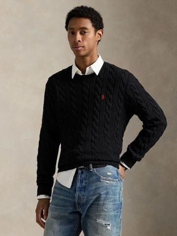 Ralph Lauren - Áo Len Nam Cable-Knit Cotton Sweater