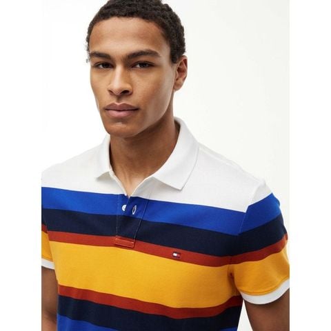 Tommy Hilfiger - Áo Thun Có Cổ Nam Varied Roadmap Stripe Regular Polo