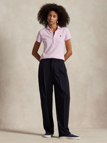 Ralph Lauren - Áo Thun Có Cổ Nữ Slim Fit Stretch Polo Shirt