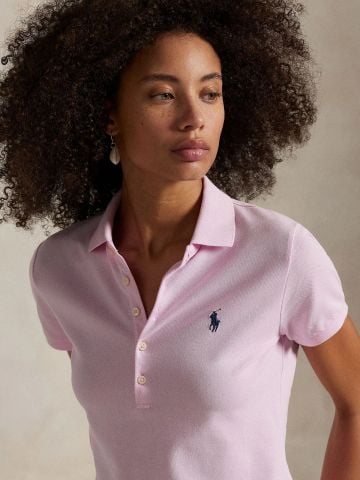 Ralph Lauren - Áo Thun Có Cổ Nữ Slim Fit Stretch Polo Shirt