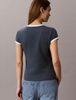 Calvin Klein - Áo Thun Tay Ngắn Nữ CK Logo Slim Ringer Tee