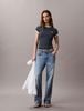 Calvin Klein - Áo Thun Tay Ngắn Nữ CK Logo Slim Ringer Tee