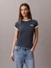 Calvin Klein - Áo Thun Tay Ngắn Nữ CK Logo Slim Ringer Tee