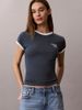 Calvin Klein - Áo Thun Tay Ngắn Nữ CK Logo Slim Ringer Tee