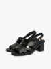 Tommy Hilfiger - Giày Xăng Đan Cao Gót Nữ Leather Crest Block Heel Sandals
