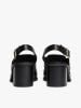 Tommy Hilfiger - Giày Xăng Đan Cao Gót Nữ Leather Crest Block Heel Sandals
