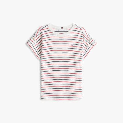 Tommy Hilfiger - Áo thun tay ngắn nữ Slim Roll Tab T-Shirt