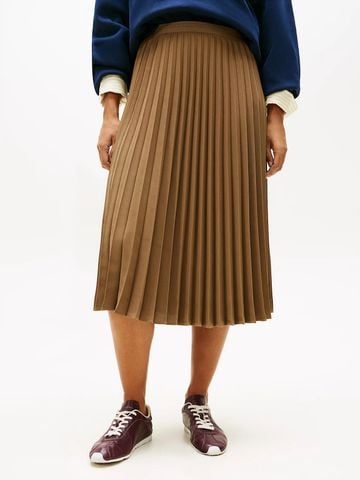 Tommy Hilfiger - Chân Váy Nữ Fluid Pleated Pull On Midi Skirt