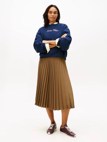 Tommy Hilfiger - Chân Váy Nữ Fluid Pleated Pull On Midi Skirt