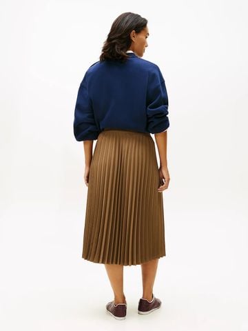 Tommy Hilfiger - Chân Váy Nữ Fluid Pleated Pull On Midi Skirt