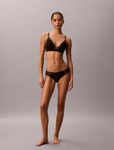 Calvin Klein - Áo Ngực Nữ Black Geo Lace Lightly Lined Triangle Bra - 3
