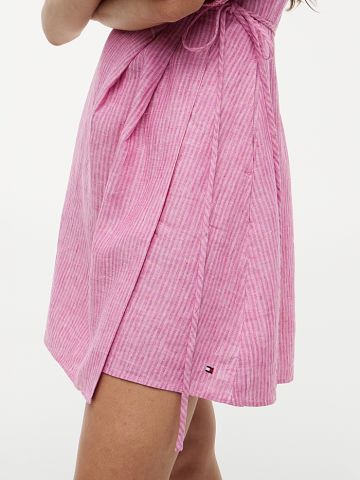 Tommy Hilfiger - Đầm Mini Nữ Pure Linen Relaxed Mini Wrap Dress