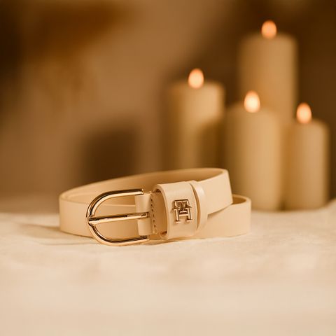Tommy Hilfiger - Dây nịt nữ Essential TH Monogram Leather Belt