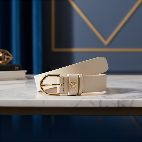 Tommy Hilfiger - Dây nịt nữ Essential TH Monogram Leather Belt