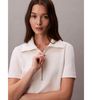 Calvin Klein - Đầm Tay Ngắn Nữ Spacer Mixed Media Rib Mock