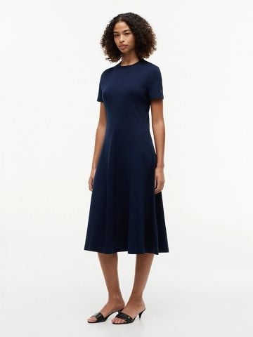Tommy Hilfiger - Đầm Midi Nữ Interlock Knit Midi Fit And Flare Dress - 2