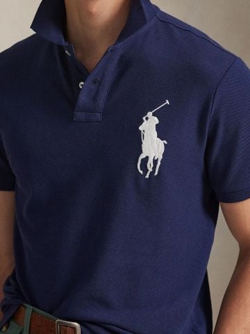 Ralph Lauren - Áo Thun Có Cổ Nam Custom Slim Fit Big Pony Mesh Polo Shirt