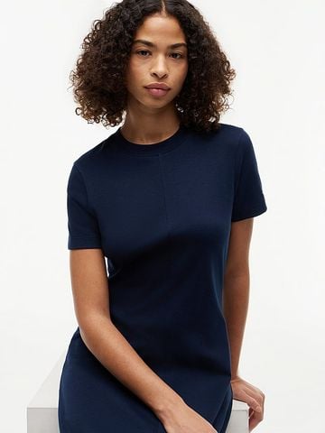 Tommy Hilfiger - Đầm Midi Nữ Interlock Knit Midi Fit And Flare Dress