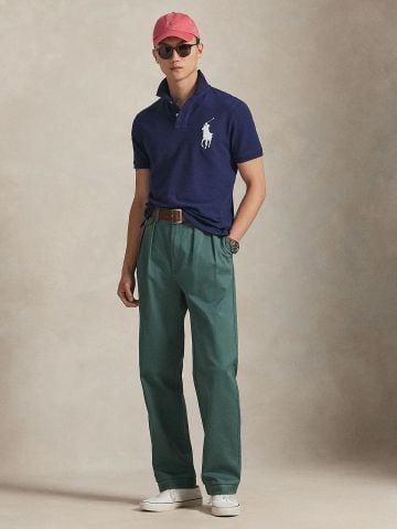 Ralph Lauren - Áo Thun Có Cổ Nam Custom Slim Fit Big Pony Mesh Polo Shirt