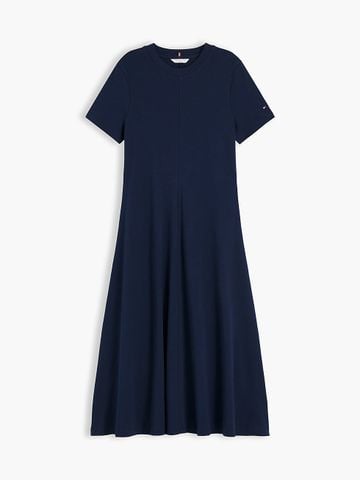 Tommy Hilfiger - Đầm Midi Nữ Interlock Knit Midi Fit And Flare Dress