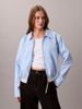 Calvin Klein - Áo khoác sơ mi tay dài nữ CK Logo Trim Cropped Shirt