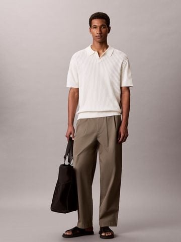 Calvin Klein - Áo Polo Dệt Kim Nam Ribbed Jumper Polo Shirt - 4