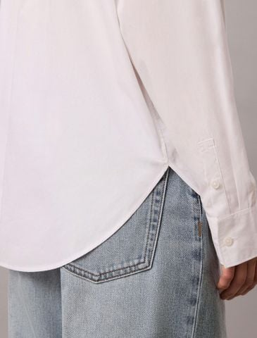 Calvin Klein - Áo Sơ Mi Nữ Relaxed Cotton Poplin Shirt