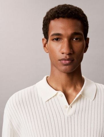 Calvin Klein - Áo Polo Dệt Kim Nam Ribbed Jumper Polo Shirt - 2