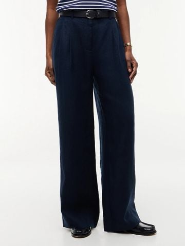 Tommy Hilfiger - Quần Vải Nữ Linen Blend Tailored Wide Leg Trousers