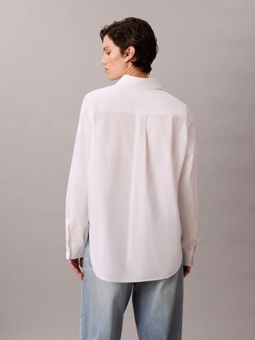 Calvin Klein - Áo Sơ Mi Nữ Relaxed Cotton Poplin Shirt