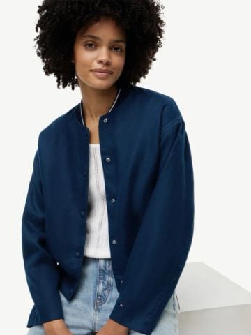 Tommy Hilfiger - Áo Bomber Nữ Pure Linen Twill Bomber Jacket - 3
