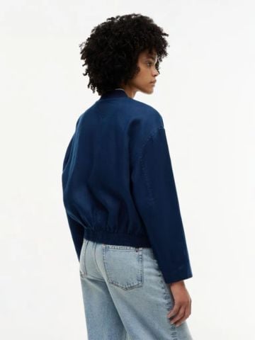Tommy Hilfiger - Áo Bomber Nữ Pure Linen Twill Bomber Jacket - 2