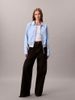 Calvin Klein - Áo khoác sơ mi tay dài nữ CK Logo Trim Cropped Shirt