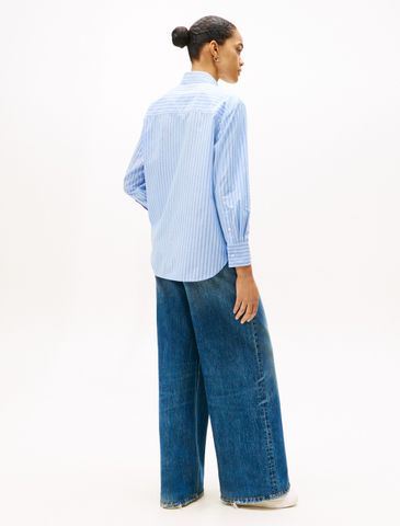 Tommy Hilfiger - Áo sơ mi tay dài nữ Asia Fit Essential Poplin Shirt