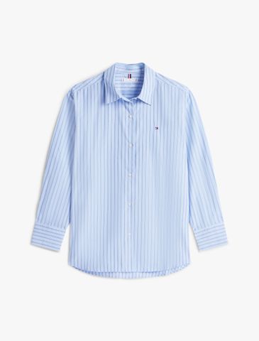 Tommy Hilfiger - Áo sơ mi tay dài nữ Asia Fit Essential Poplin Shirt