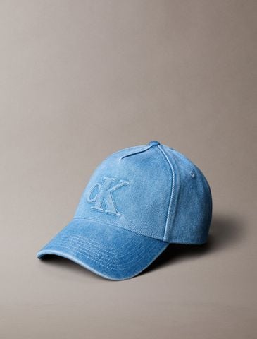 Calvin Klein - Nón Lưỡi Trai Nữ Seasonal Logo Denim Baseball Cap