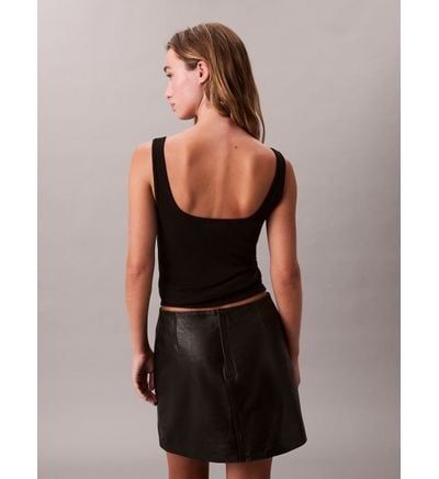Calvin Klein - Áo ba lỗ nữ CK Monogram Scoop Rib Tank Top
