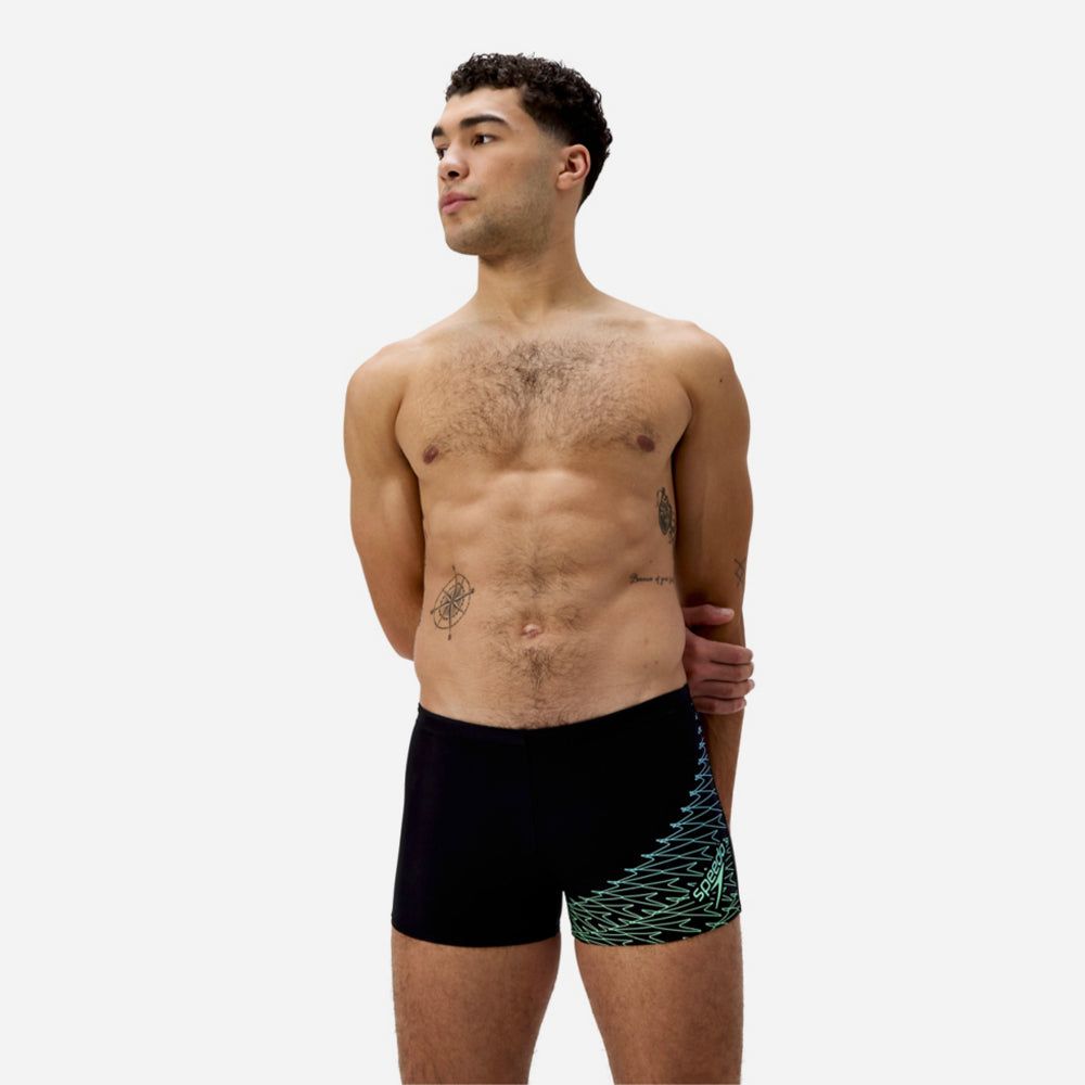 Speedo - Quần bơi nam Medley Logo Green Aquashort