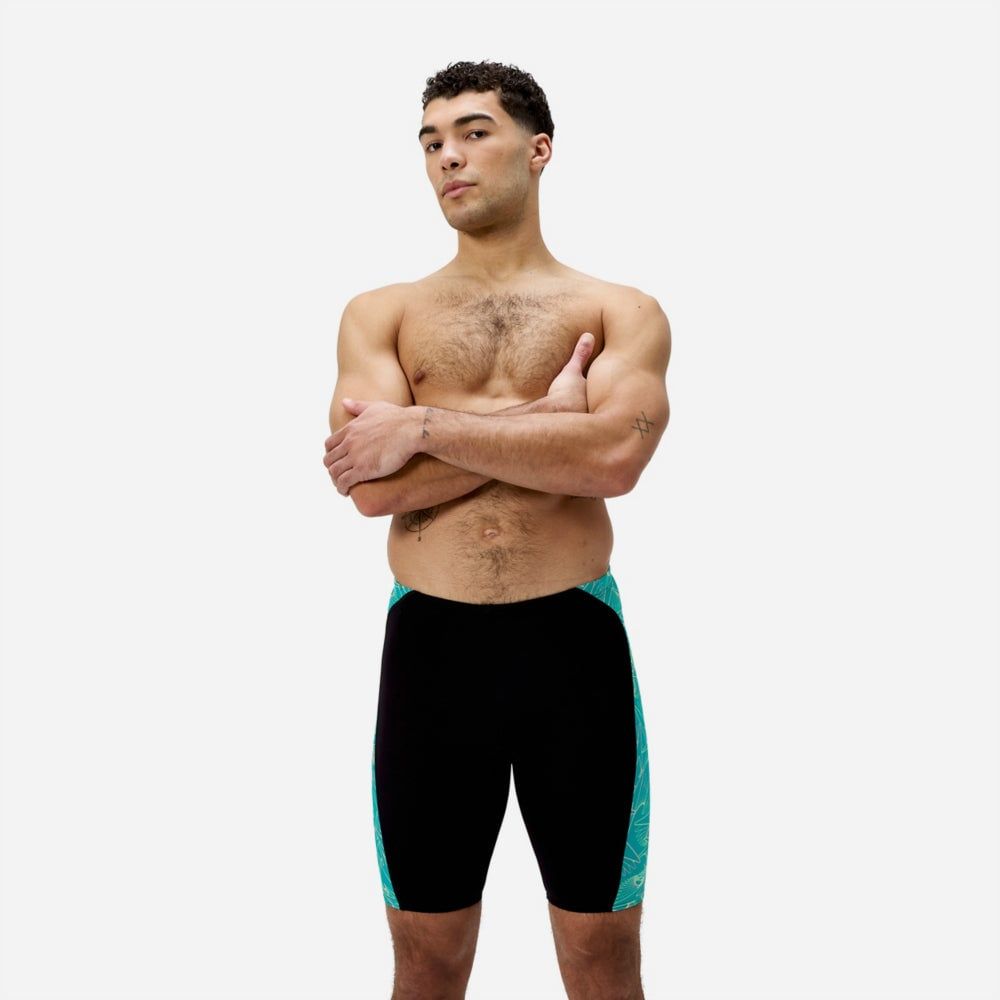 Speedo - Quần bơi nam HyperBoom Panel Jammer Blue Green
