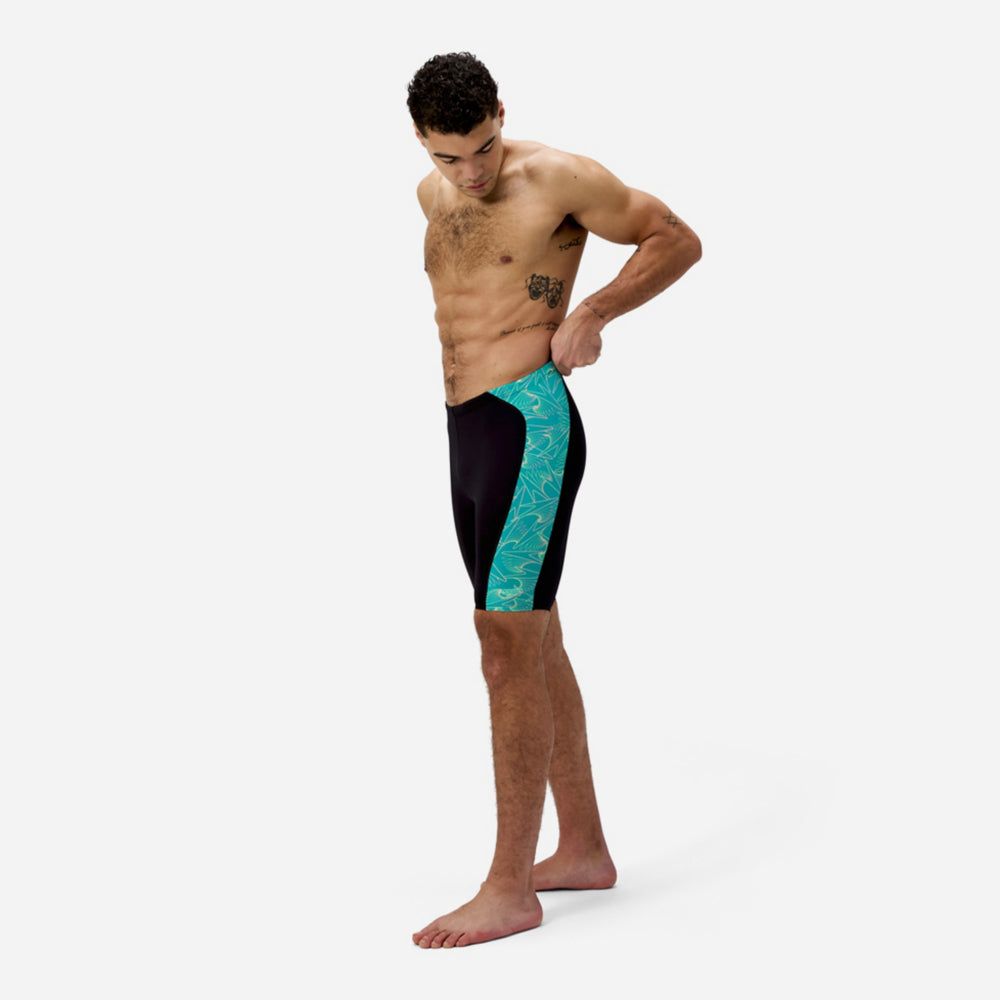 Speedo - Quần bơi nam HyperBoom Panel Jammer Blue Green