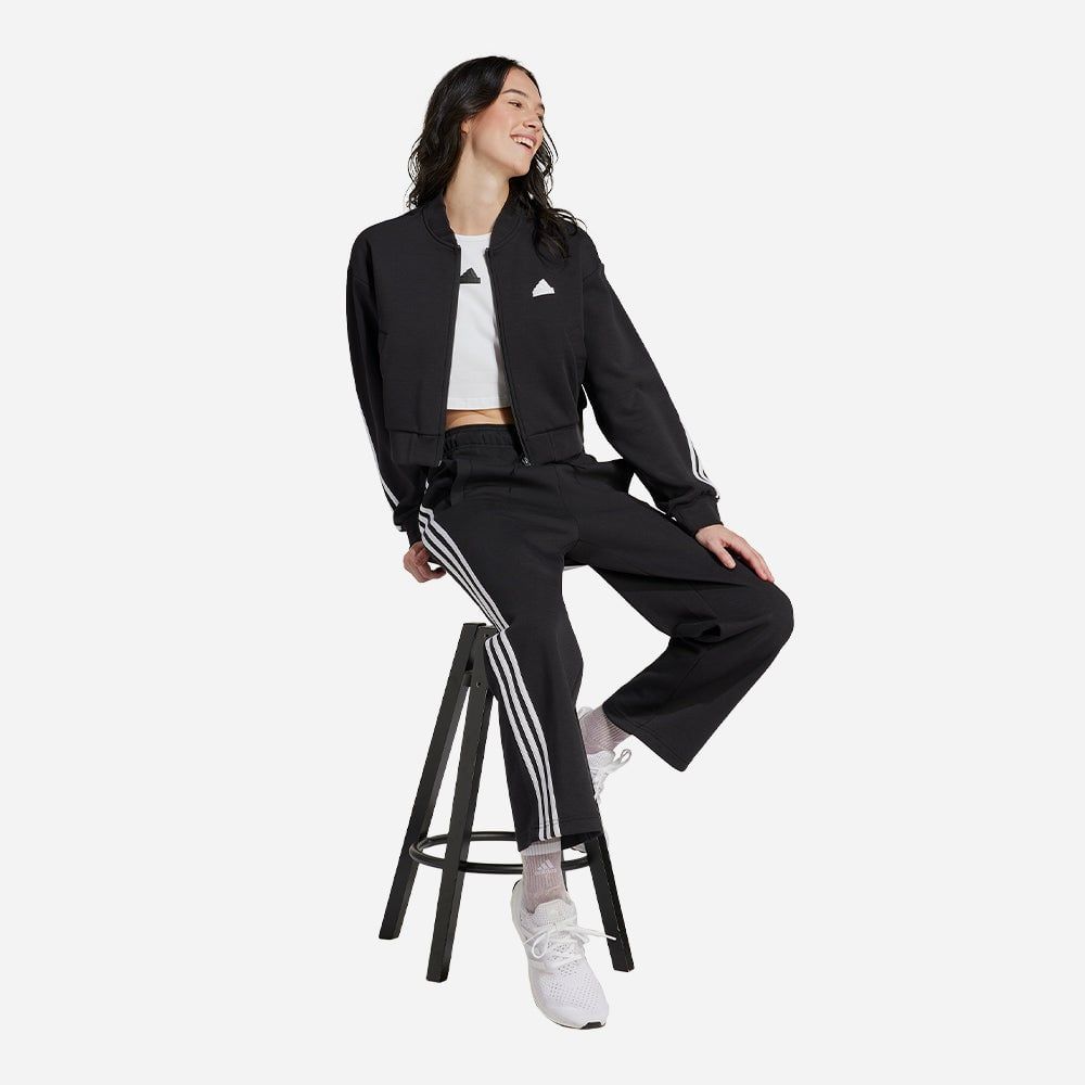 adidas - Quần dài thời trang Nữ Women's Adidas Future Icons 3-Stripes Open Hem Pants - Black
