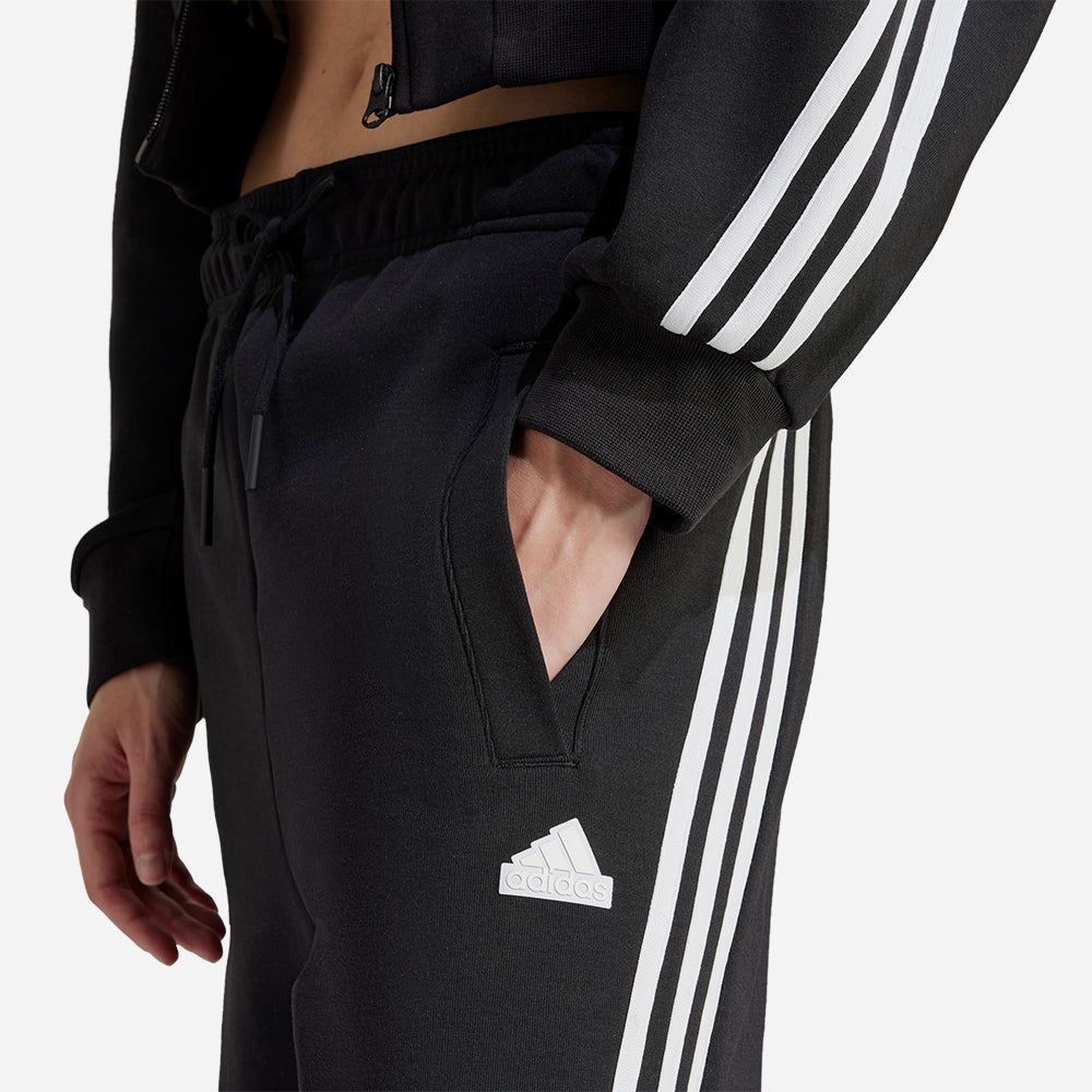 adidas - Quần dài thời trang Nữ Women's Adidas Future Icons 3-Stripes Open Hem Pants - Black