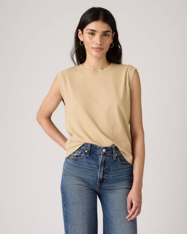 Levi's - Áo thun ba lỗ nữ Boxy Tank Top - Beige