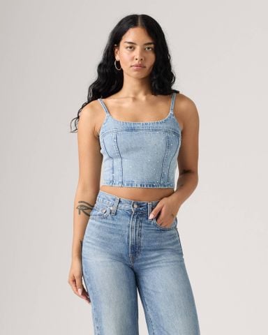 Levi's - Áo thời trang ba lỗ nữ Jadine Lightweight Denim Cami Tank Top - Blue